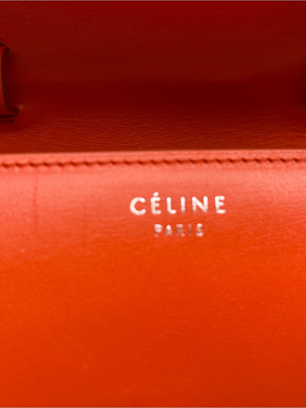 2017 Céline Classic Box Bag Orange crossbody - Picture 13 of 15